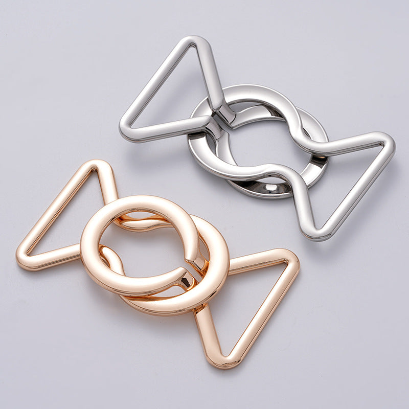 Chinese Style Waist Adjusting Decorative Metal Coat Belt Buckle 2pcs - Lots of Buttons