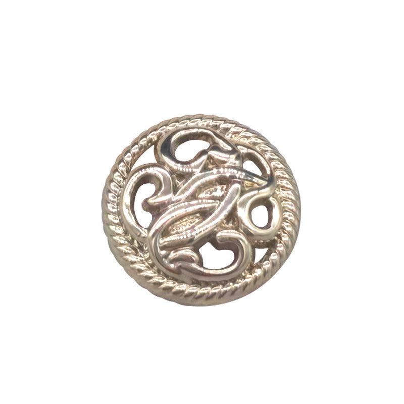 18-23mm Fashion Hollow Winding Flower Metal Button 10pcs - Lots of Buttons