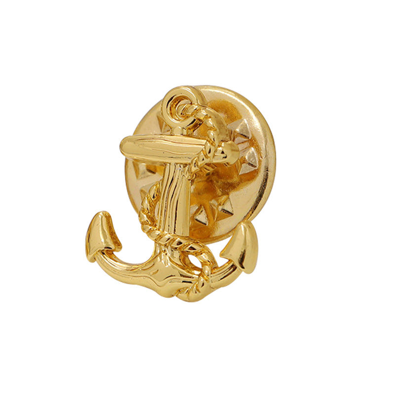 13x15mm Zinc Alloy Anchor Brooch for Men 10pcs - Lots of Buttons