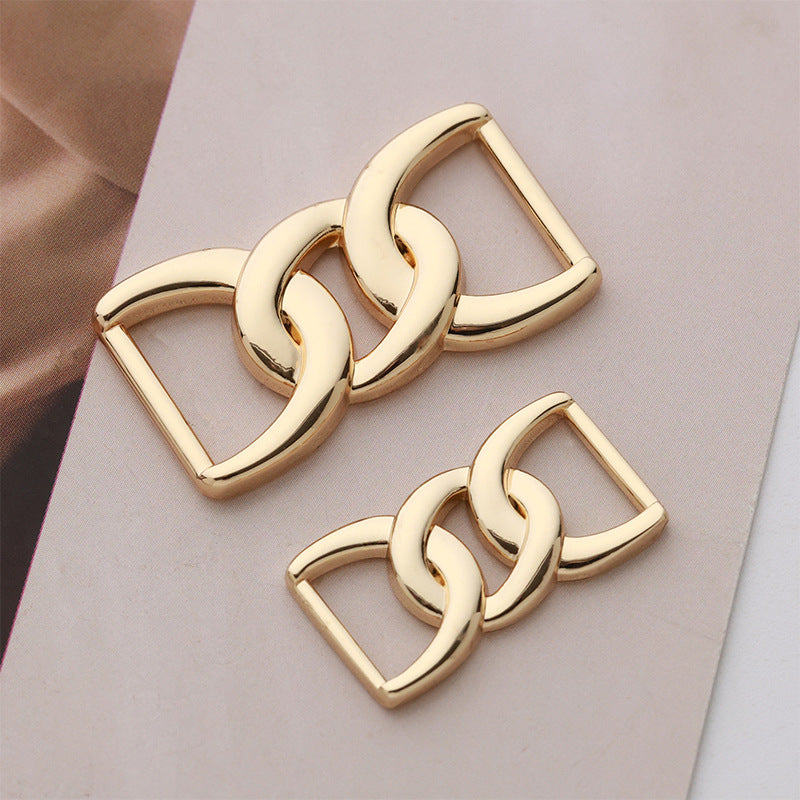 Shoe Scarf Clothing Waist Adjustment Decorative Metal Buckle 5pcs - Lots of Buttons