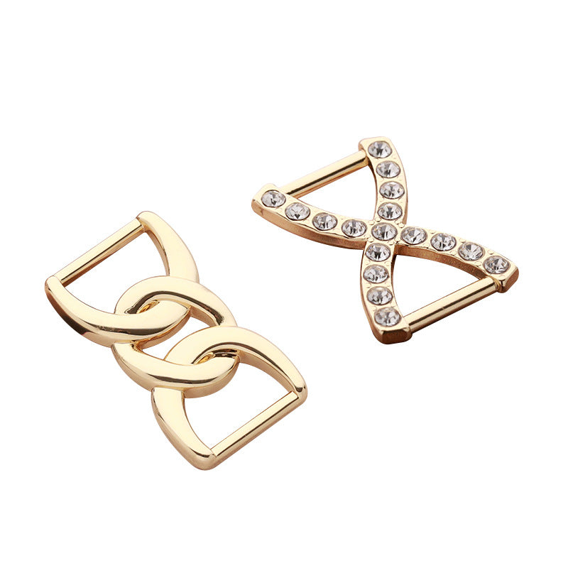 Shoe Scarf Clothing Waist Adjustment Decorative Metal Buckle 5pcs - Lots of Buttons