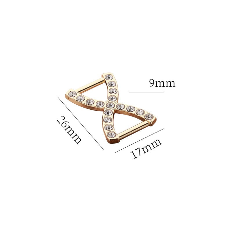 Shoe Scarf Clothing Waist Adjustment Decorative Metal Buckle 5pcs - Lots of Buttons