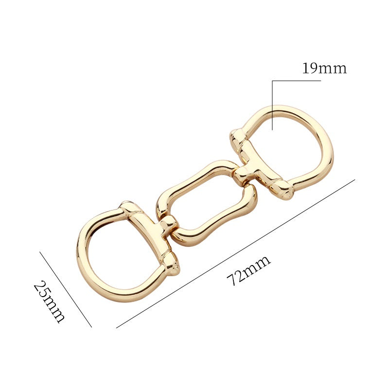 Golden Chain Metal Clothing Decorative Belt Buckle 2pcs - Lots of Buttons