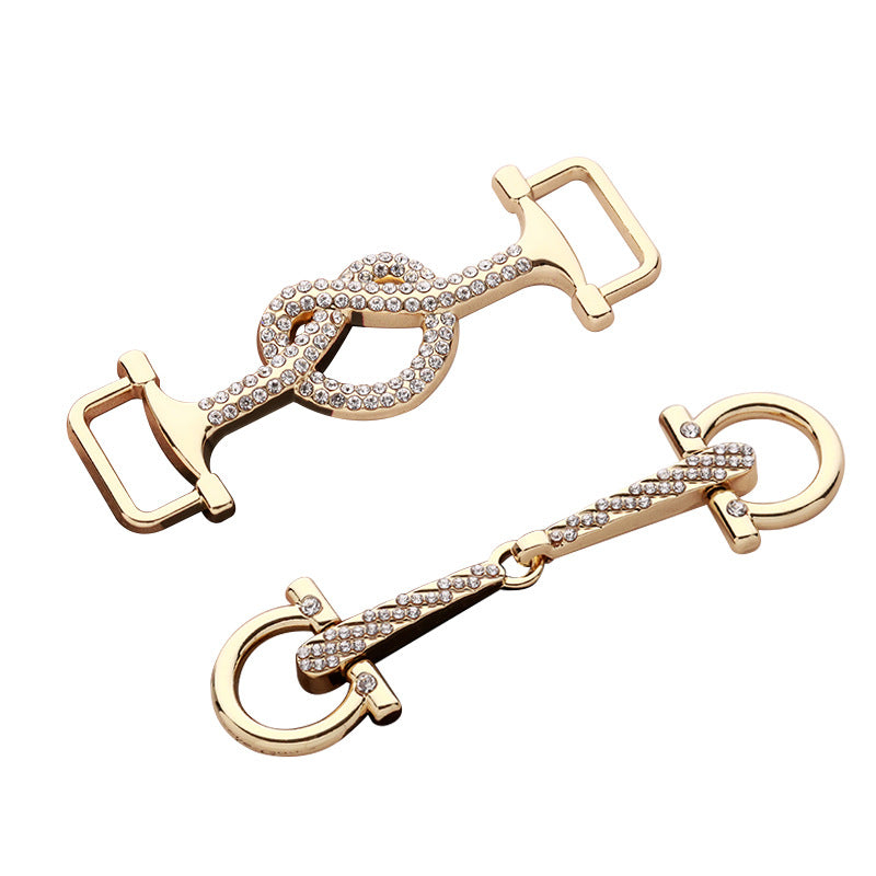 Women's Slim Belt Pair Buckle with Fashionable Heart Decorative Buckle 2pcs - Lots of Buttons