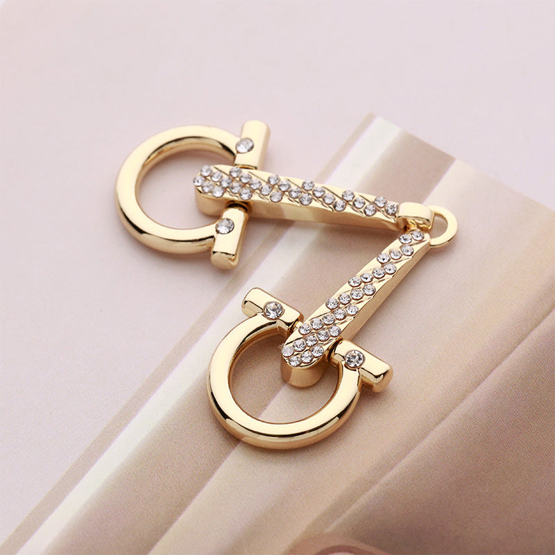 Women's Slim Belt Pair Buckle with Fashionable Heart Decorative Buckle 2pcs - Lots of Buttons