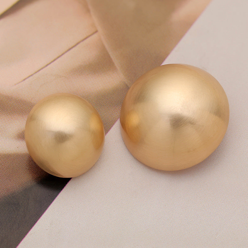 Round Mushroom Brushed Gold Silver Metal Sewing Button 6pcs - Lots of Buttons
