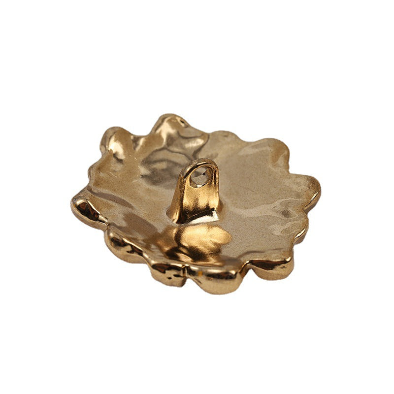 24MM Retro Gold Alloy Metal Sewing Button 10pcs - Lots of Buttons
