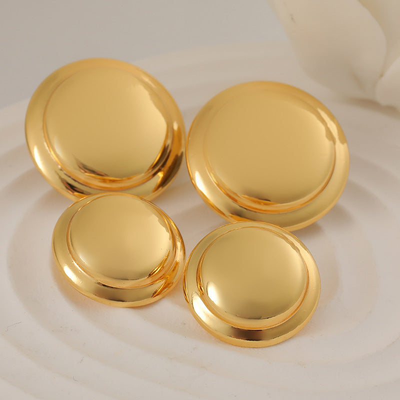 15-25mm Sand Gold UFO-Shaped Sewing Metal Shank Button 10pcs