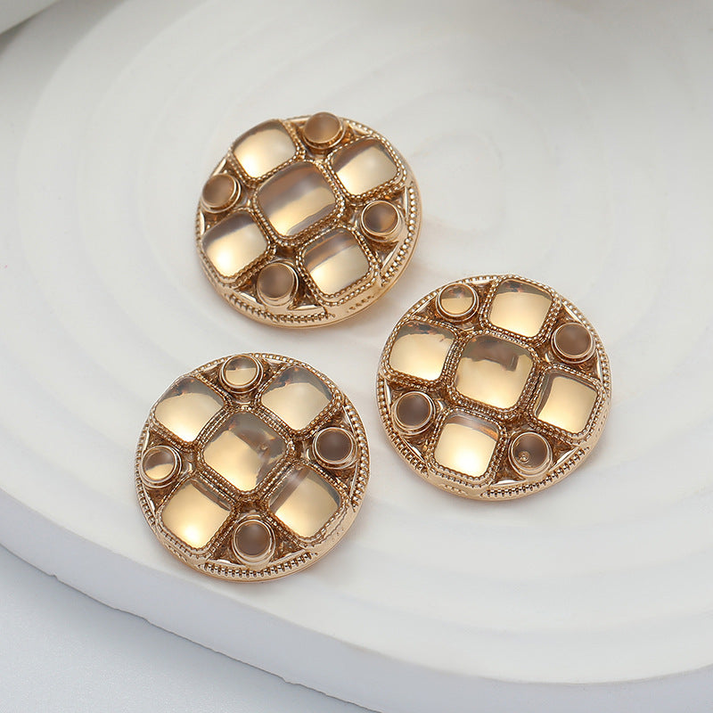 18-23mm Rose Gold Metal Shank Buttons for College Style Coats 3pcs - Lots of Buttons