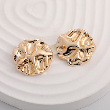 Retro Clothing Coral Golden Metal Shank Buttons 10pcs - Lots of Buttons