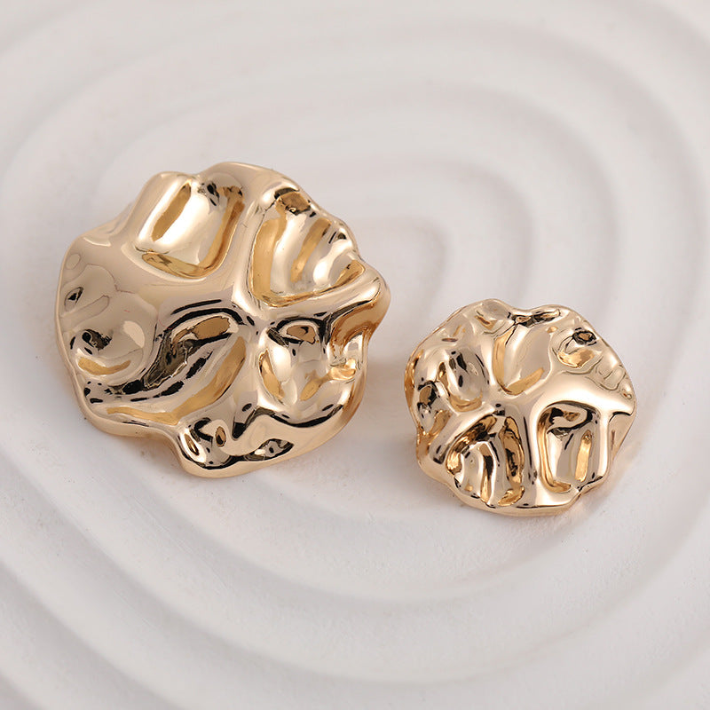 Retro Clothing Coral Golden Metal Shank Buttons 10pcs - Lots of Buttons