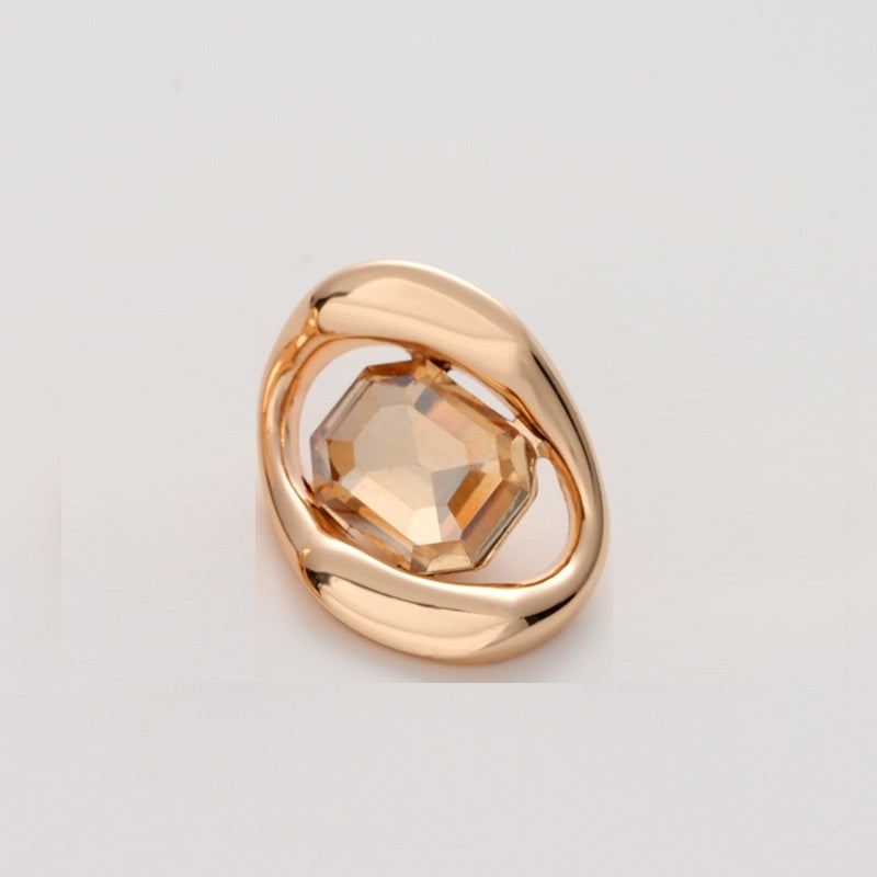 High-End Square Diamond Irregular Geometric Metal Button 5pcs - Lots of Buttons