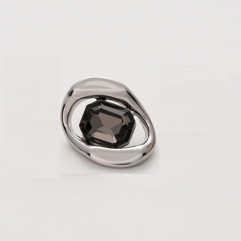 High-End Square Diamond Irregular Geometric Metal Button 5pcs - Lots of Buttons