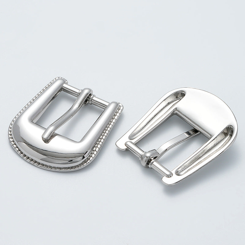 Korean Style Shiny Silver Coat Suit Waist Belt Pin Buckle
