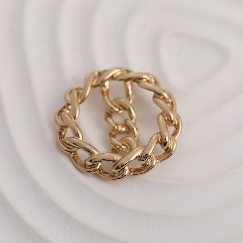 21mm Handbag Four-Leaf Clover Bow Bracelet Gold Metal Buttons 5 Pack - Lots of Buttons