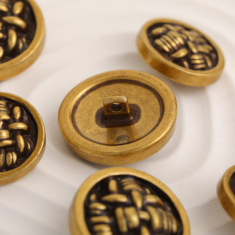 Vintage Trendy British Knot-Shaped Metal Buttons 10pcs - Lots of Buttons