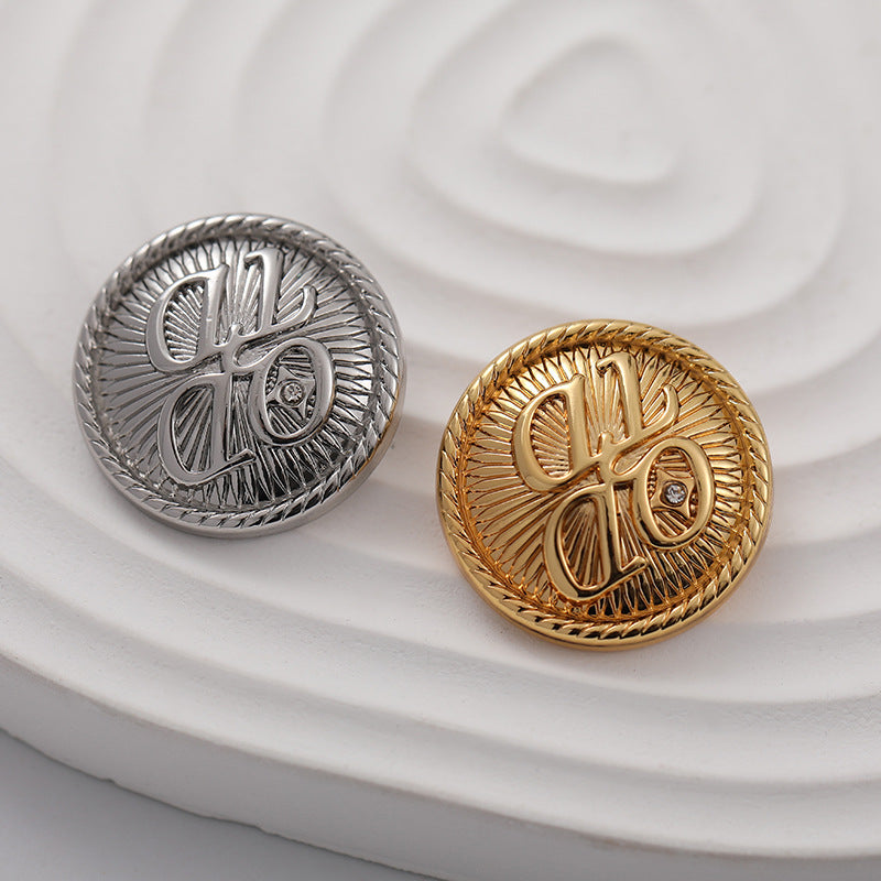 17-22mm Round Fashionable Metal Buttons for Tops 10pcs - Lots of Buttons