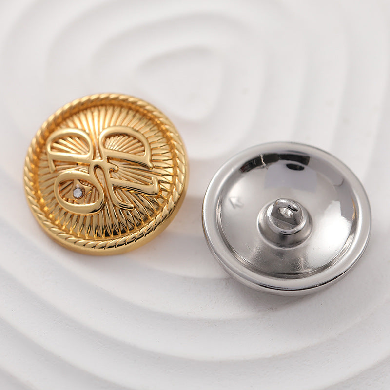 17-22mm Round Fashionable Metal Buttons for Tops 10pcs - Lots of Buttons