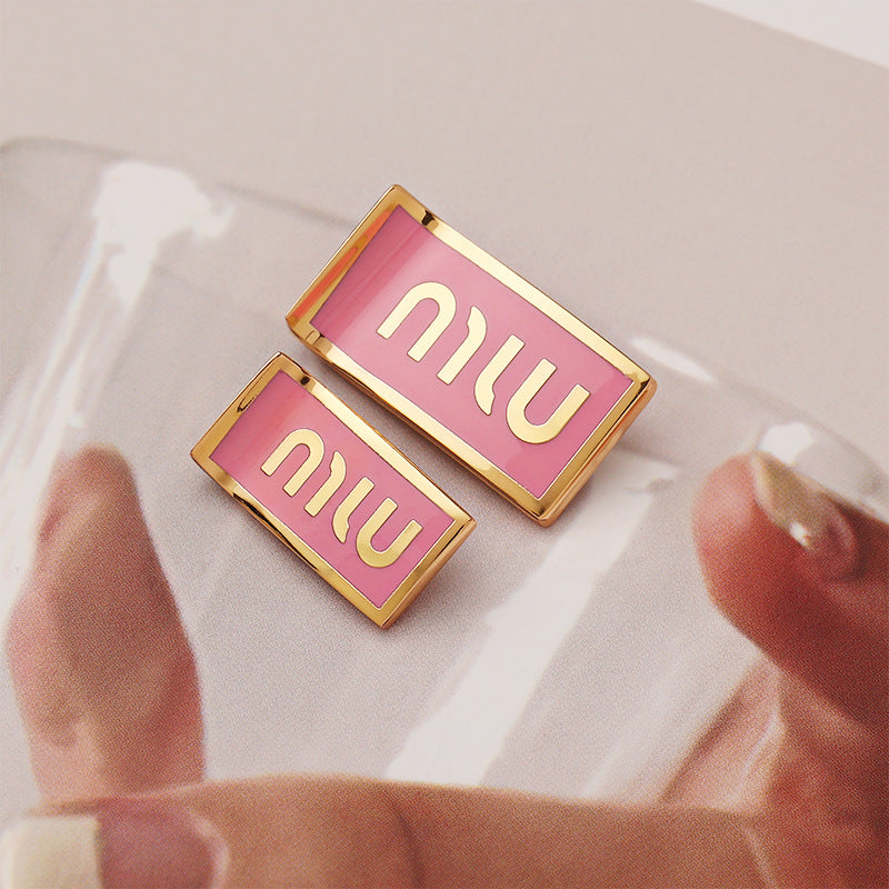 22-28mm MIU Rectangular Metal Sewing Decorative Button 2pcs
