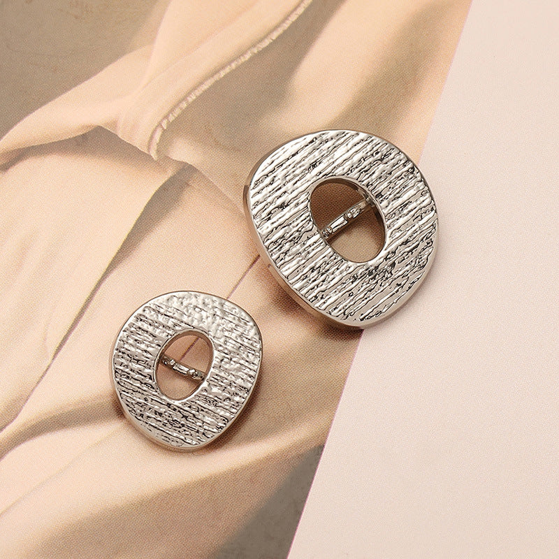 Hemp Pattern Hand-Sewn Metal Casual Coat High-Stem Button 6pcs - Lots of Buttons
