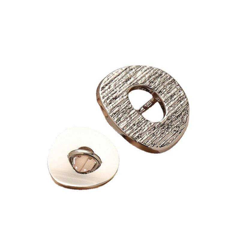 Hemp Pattern Hand-Sewn Metal Casual Coat High-Stem Button 6pcs - Lots of Buttons