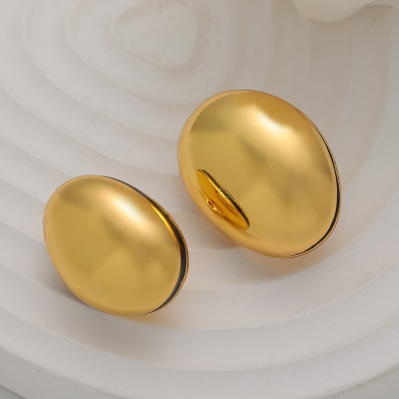Hollow 3D Oval Egg-Shaped Metal Button 5pcs - Lots of Buttons