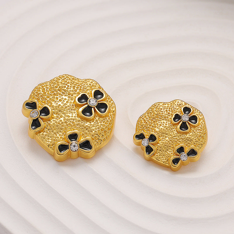 18-23mm Butterfly Ripple Diamonds Floral Metal Sewing Button 6pcs - Lots of Buttons