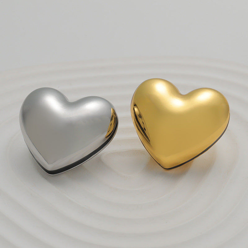 20-25mm Hollow 3D Heart-Shaped Alloy Button for Coat Jacket 5pcs - Lots of Buttons