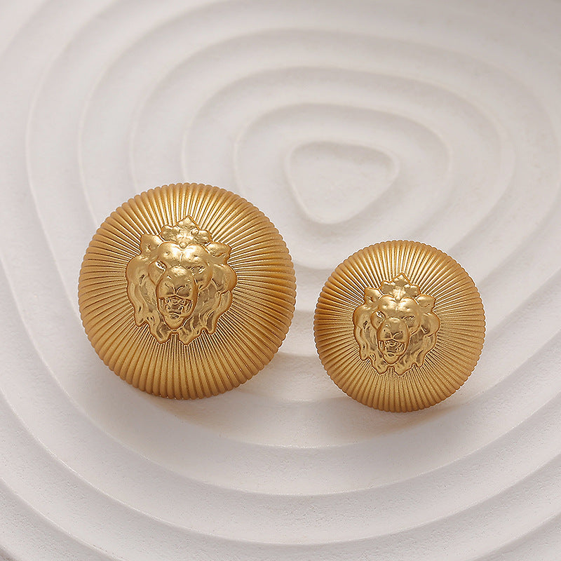 Lion Head Mushroom Vintage Metal Button with Handle 6 Pack - Lots of Buttons