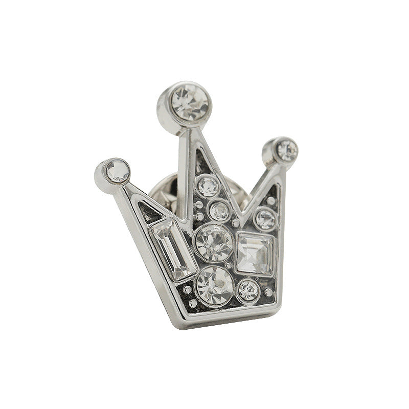 Silver Polygonal Diamond Metal Badge Brooch 3pcs - Lots of Buttons