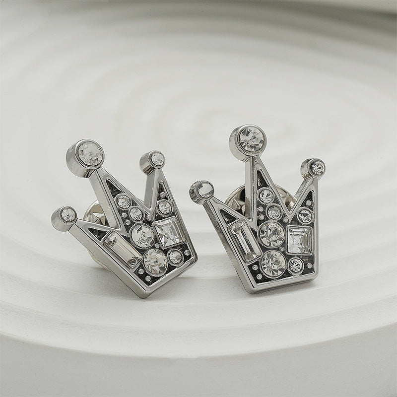 Silver Polygonal Diamond Metal Badge Brooch 3pcs - Lots of Buttons