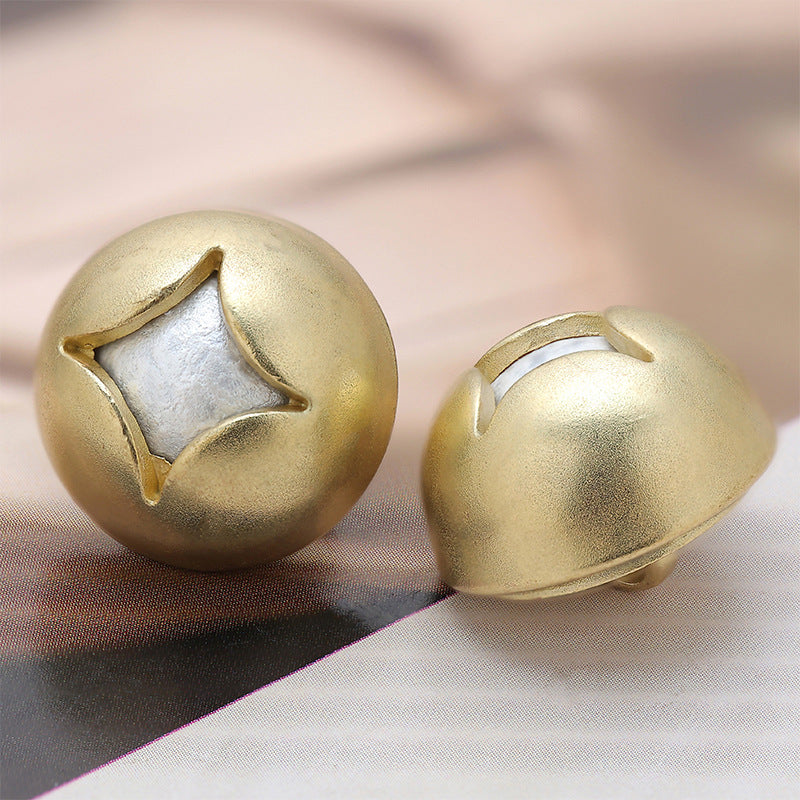 16mm Bud Mushroom-Shaped Metal Decorative Button with Handle 10pcs - Lots of Buttons