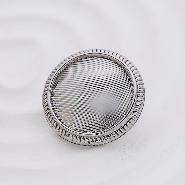15-22mm Vintage Striped Lace Double-Sided Metal Button 10pcs - Lots of Buttons