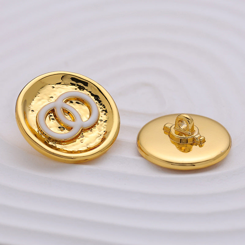 18-20mm Fashion Women's Metal Button Double Circle 10pcs - Lots of Buttons