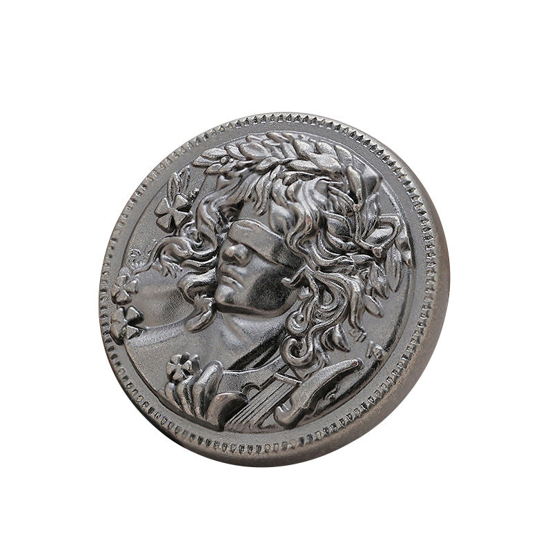 18-23mm Vintage Round Metal Button Elegant Beauty 8pcs - Lots of Buttons