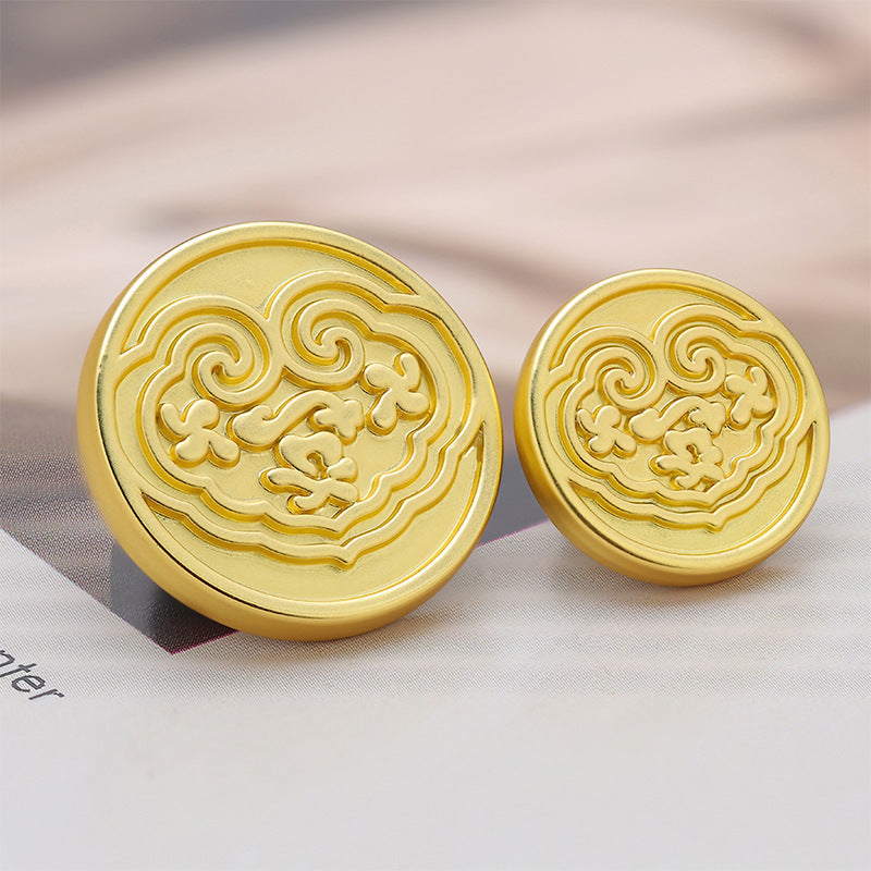 Chinese-Style Wukong's Tightening Spell  Metal Button 10pcs 