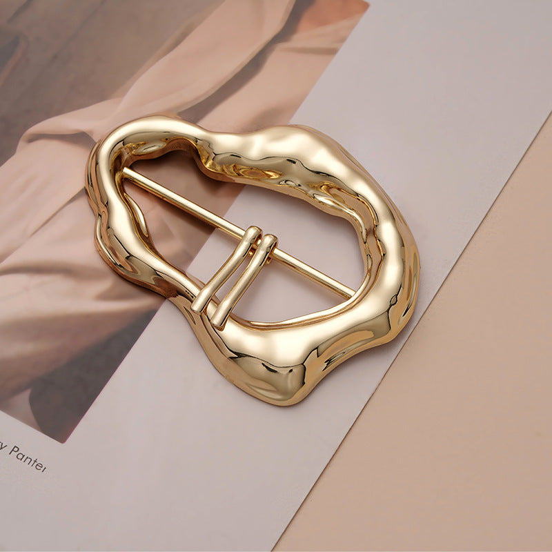 Irregular Rectangular Metal Alloy Adjustment Buckle 3pcs - Lots of Buttons