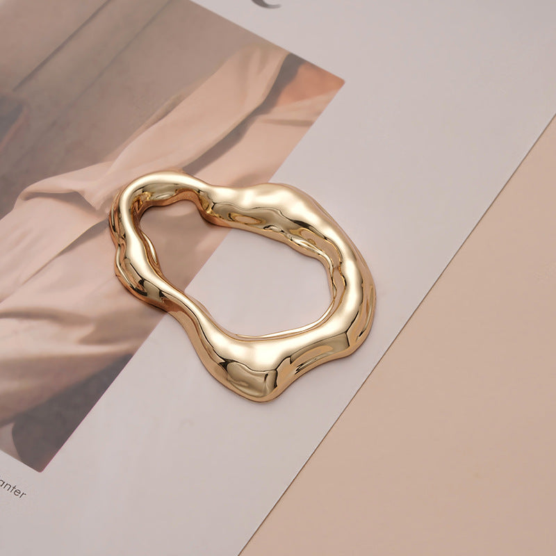 Irregular Rectangular Metal Alloy Adjustment Buckle 3pcs - Lots of Buttons