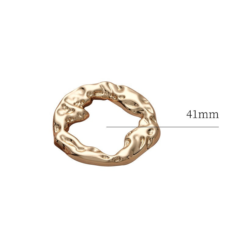 Irregular Rectangular Metal Alloy Adjustment Buckle 3pcs - Lots of Buttons