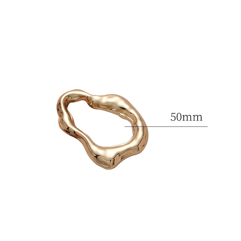 Irregular Rectangular Metal Alloy Adjustment Buckle 3pcs - Lots of Buttons