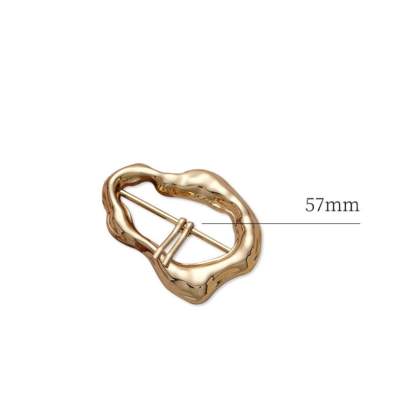 Irregular Rectangular Metal Alloy Adjustment Buckle 3pcs - Lots of Buttons