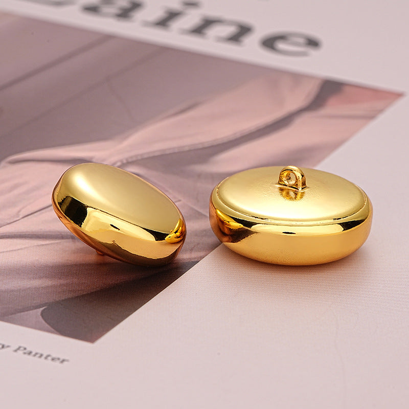 18-25mm Simple Golden Hollow Metal Decorative Button 5pcs