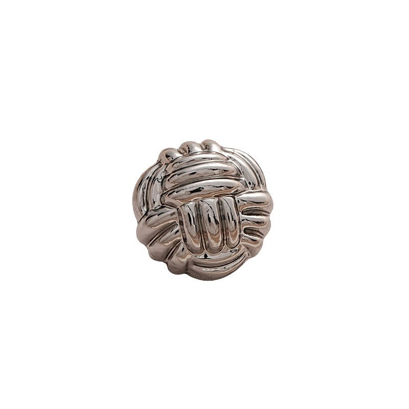 10MM Vintage Chinese Style Knot and Yarn Metal Button 12PCS - Lots of Buttons