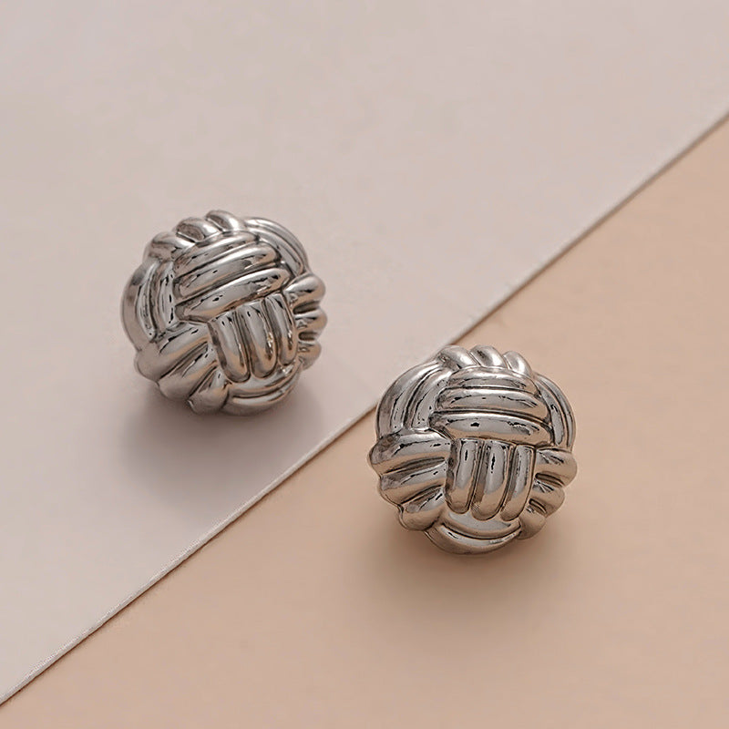 10MM Vintage Chinese Style Knot and Yarn Metal Button 12PCS - Lots of Buttons