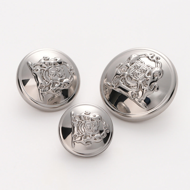 15-22mm Hollow Shiny Gold Silver Metal Button with Handle 6pcs - Lots of Buttons