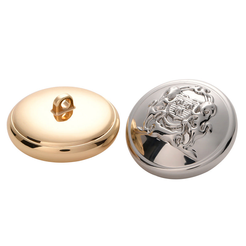 15-22mm Hollow Shiny Gold Silver Metal Button with Handle 6pcs - Lots of Buttons