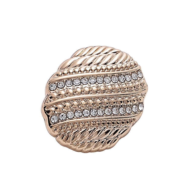 18-23mm Fashion Oval Metal Button with Diamonds 10pcs - Lots of Buttons
