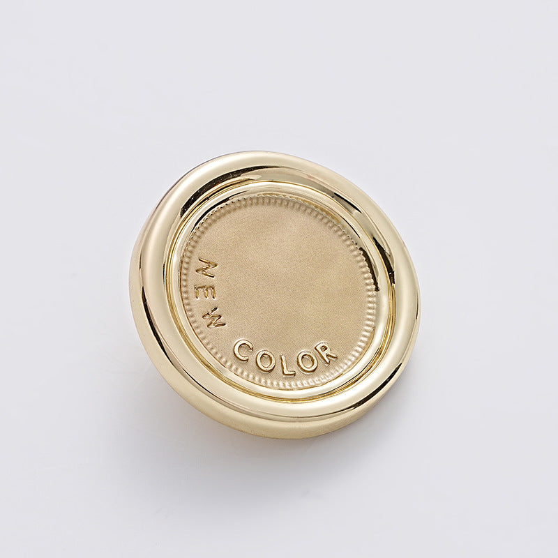 Simple Two-Tone Round Metal Sewing Button with Handle 5PCS - Lots of Buttons