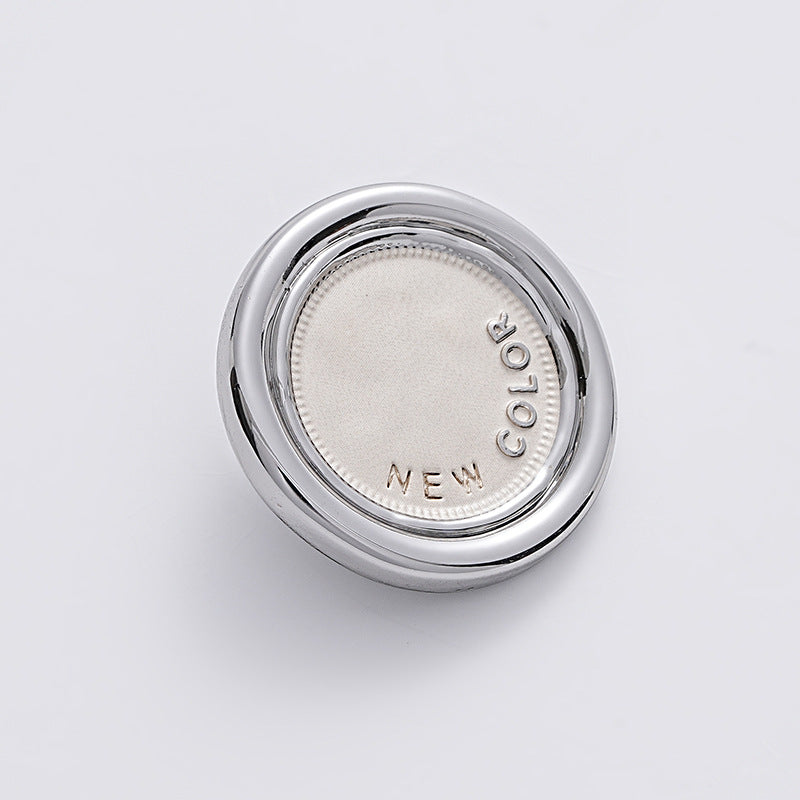 Simple Two-Tone Round Metal Sewing Button with Handle 5PCS - Lots of Buttons