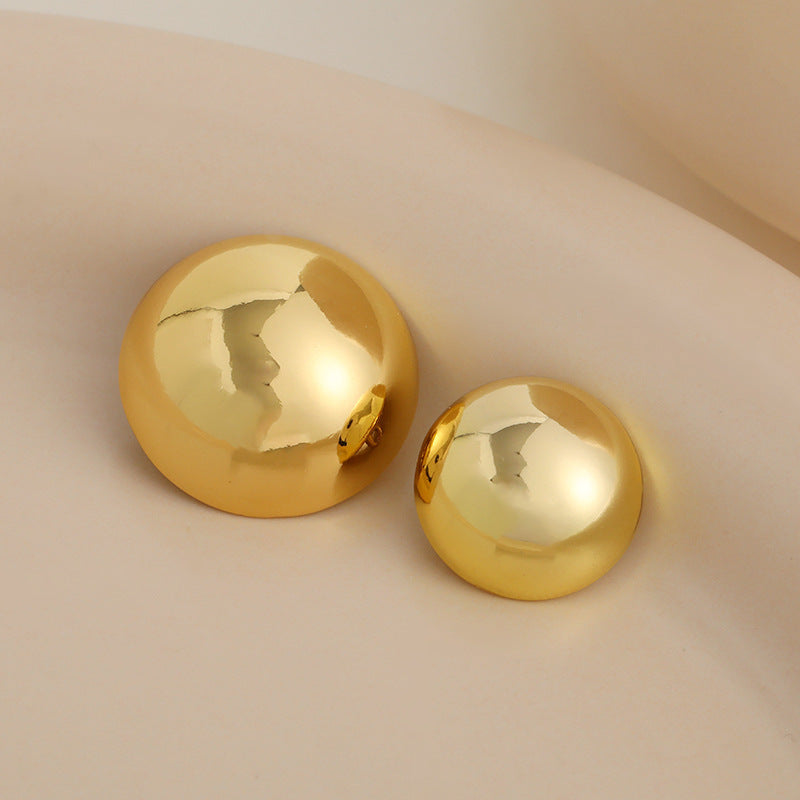 12-20mm Glossy Golden High-Foot Mushroom Metal Button 10pcs - Lots of Buttons